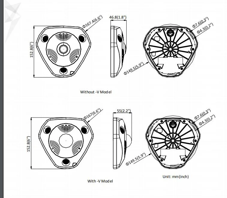 Hikvision 12 MP Deepinview Seguridad CCTV IP Immervision Panorámica de la lente Fisheye Camera calor apoyo estera y conteo de personas