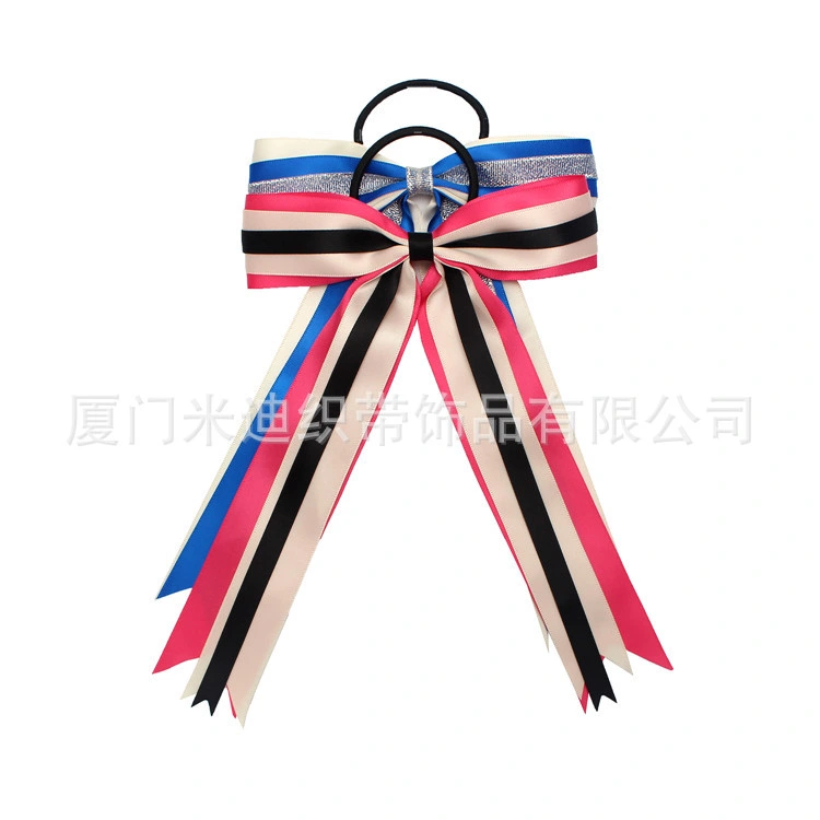 A nossa oferta de fábrica Cheerleader Chefe Flower Headdress Arco Duplo Hair Adornam Cheerleader Flower Acessórios bricolage