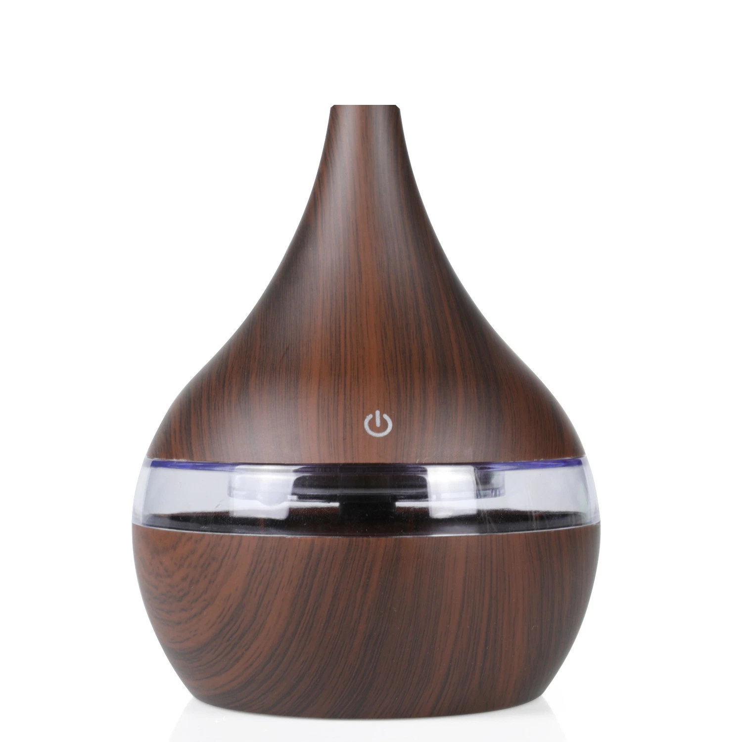 Humidificador USB Luminous 5V Home Humidador de aire de gran volumen de niebla Purificador de grano de madera 300ml