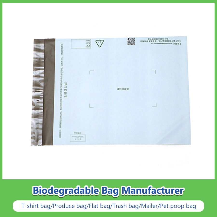 Customized 100% biodegradável e compostável Mailing Poly, Mailer, Envelope com janela Fabricante de sacos/Fábrica para SME/DHL/Fedux/UPS com TUV/FDA/Ok da compostagem Home