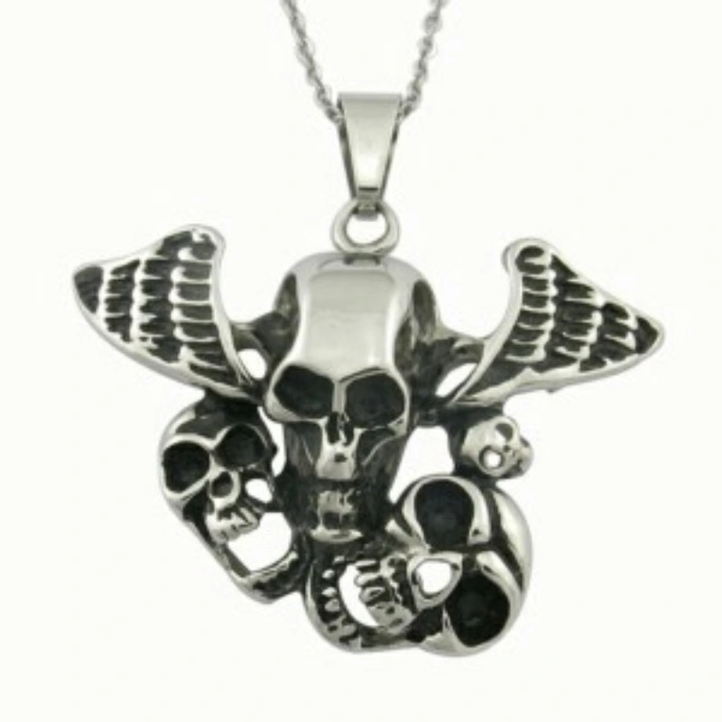 Cross 3 Heads Pendant Pip Pop Biker Jewelry