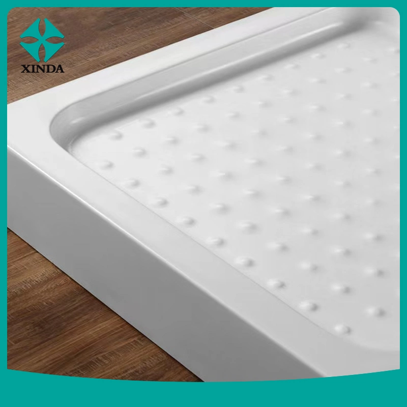 Fan-Shaped Corner Drain Acrylic Shower Tray Direct Manufacturer