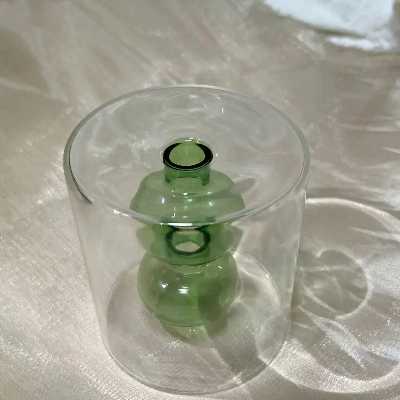 Haut Verre borosilicaté Gourd-Shaped créatif Vase hydroponique Décoration maison à l'ornement