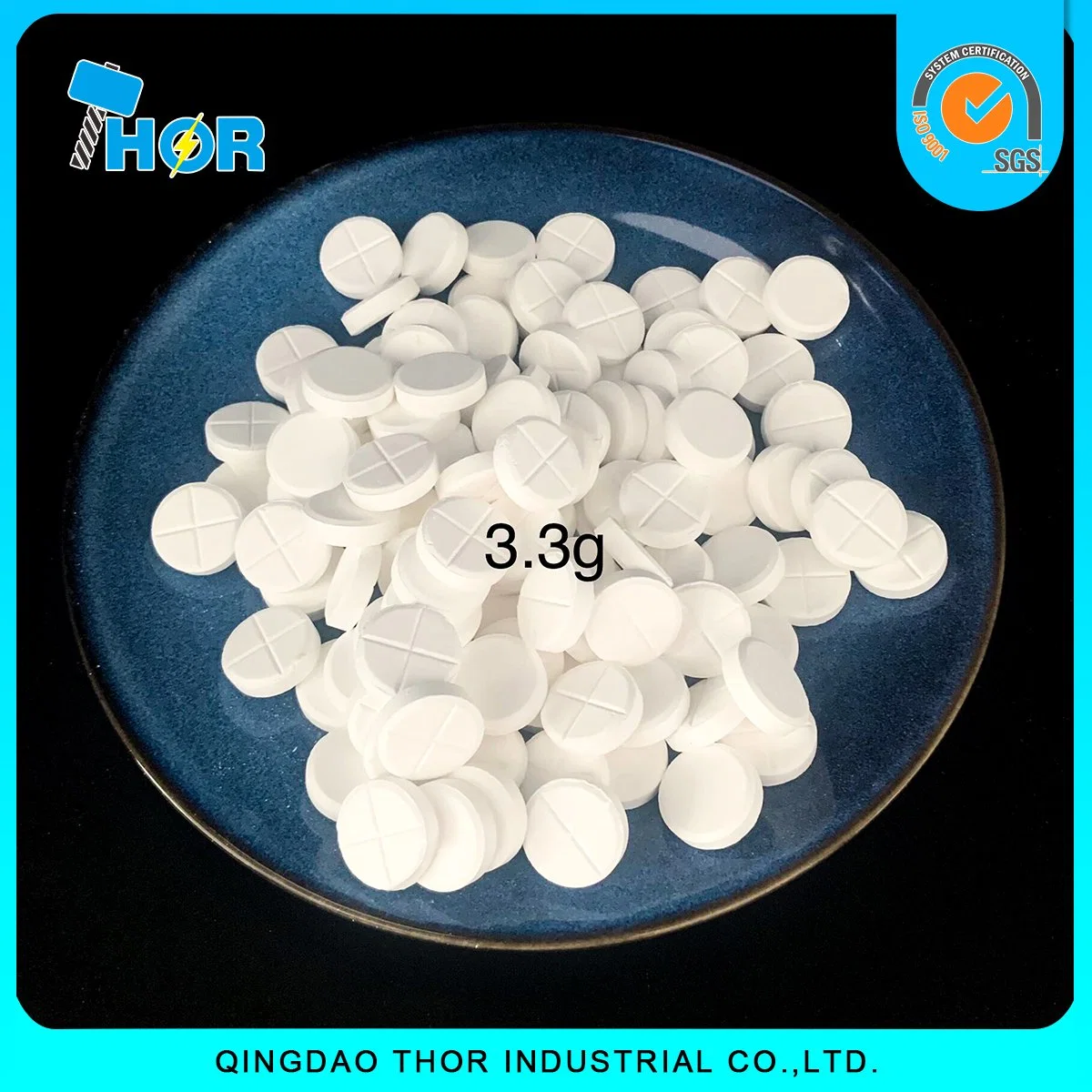 Swimming Pool Water Treatment Chemicals CAS 2893-78-9TCCA SDIC 1g 3.3G Tablets.