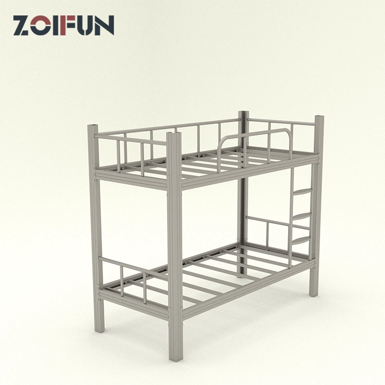 Kids Adult Furniture Metal Heavy Duty 2 Person Iron Double Bunk Bed for School Dormitory or Hotel