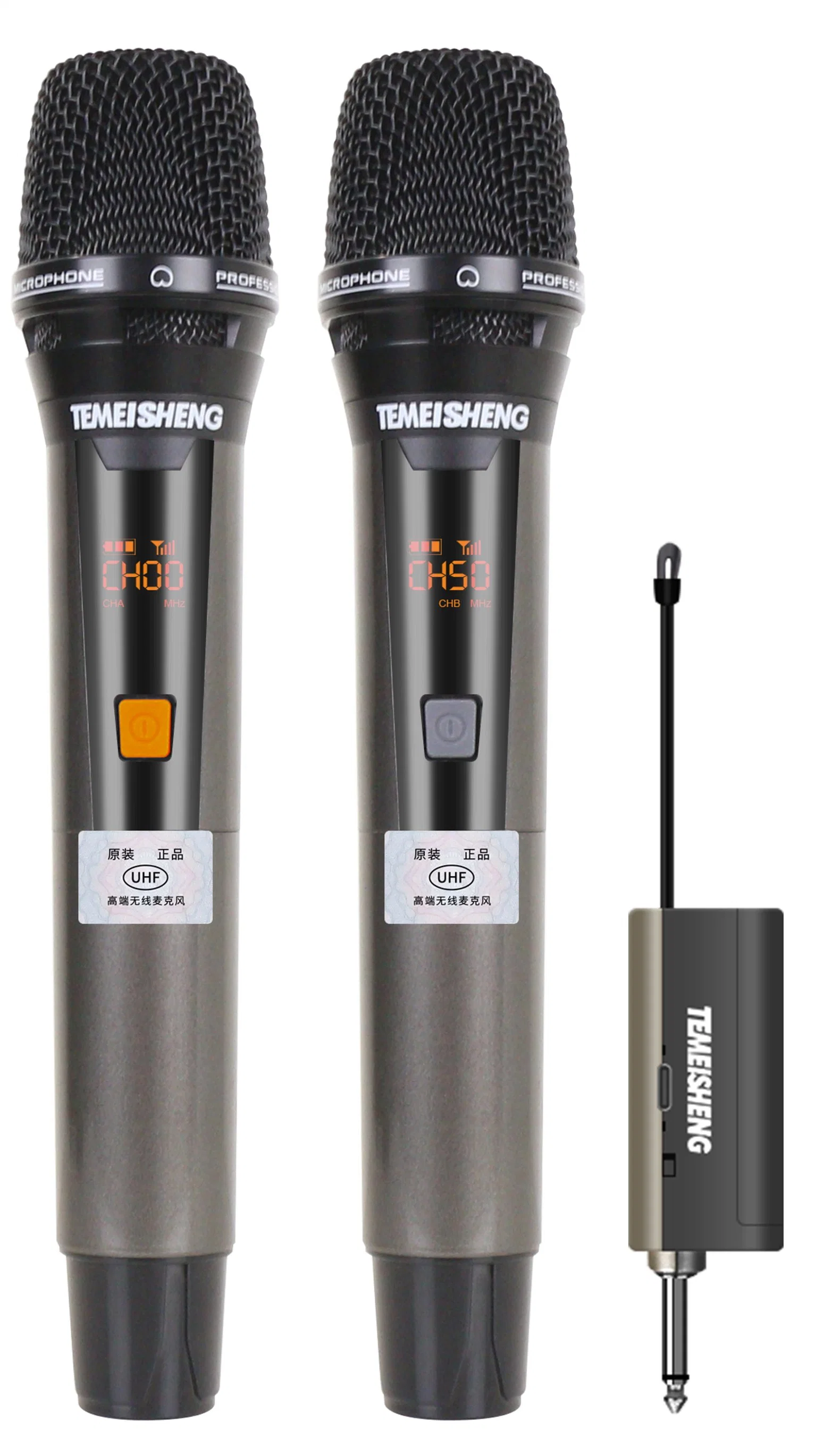 2 en 1 Microphone à Batterie Rechargeable Équipement Professionnel Microphone sans Fil