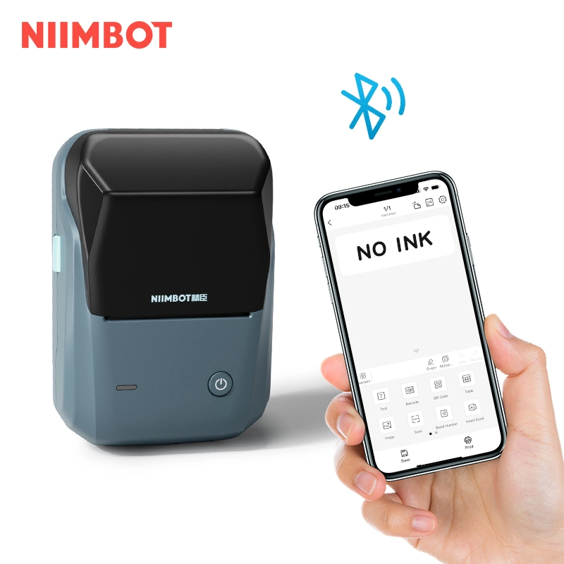 Niimbot B1 Mini impresora portátil de etiquetas térmicas pegatina autoadhesiva multifunción Máquina para hacer etiquetas para ropa de oficina etiqueta