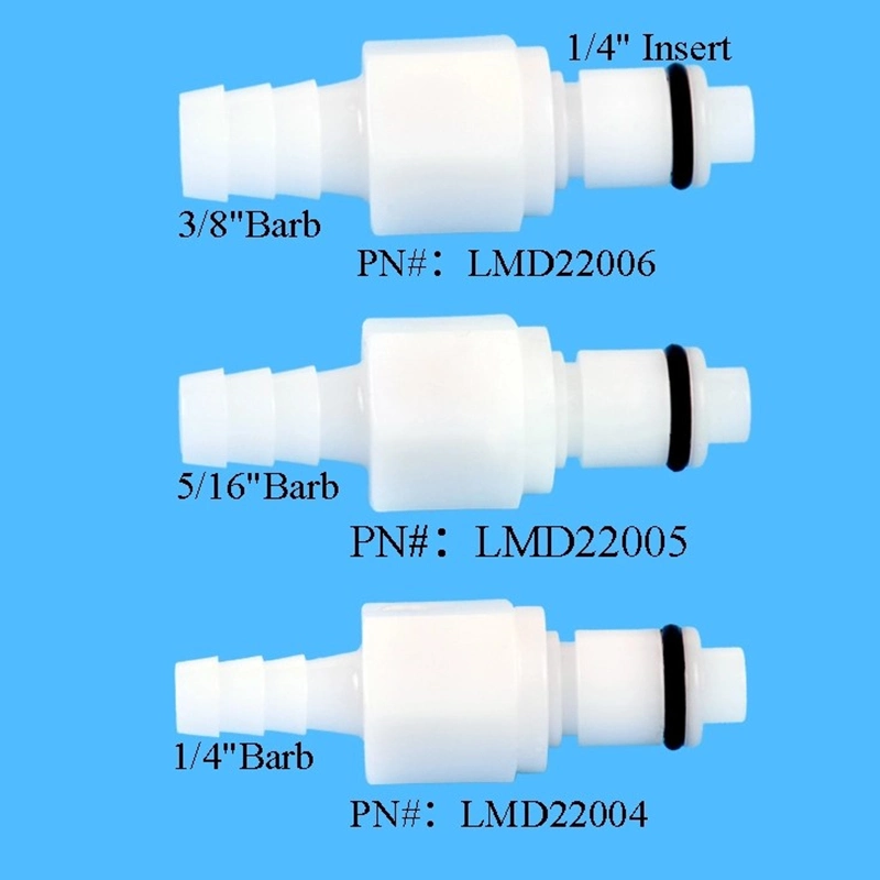 Plastic Shut -off Quick Release Connector Air Water Fuel in-Line Valved Male Connectors Quick Couplings