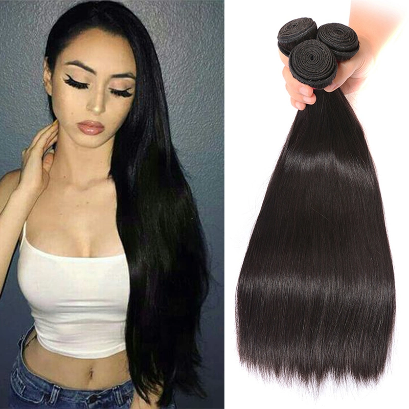 Schönheit on Line gerade brasilianische malaysische Haar natürliche schwarze Farbe 100% Menschliches Haar Weave Bundles Remy Haar 8-28 Zoll