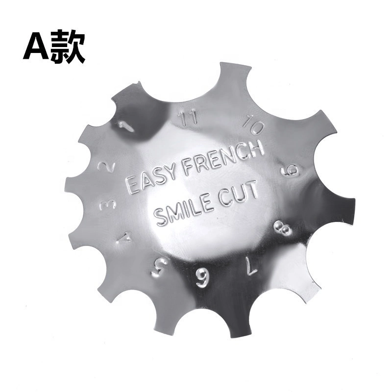 Factory Hot Sale Easy French Smile Line Nail Art Manicure Tool French Manicure Plastic Steel Plate Model