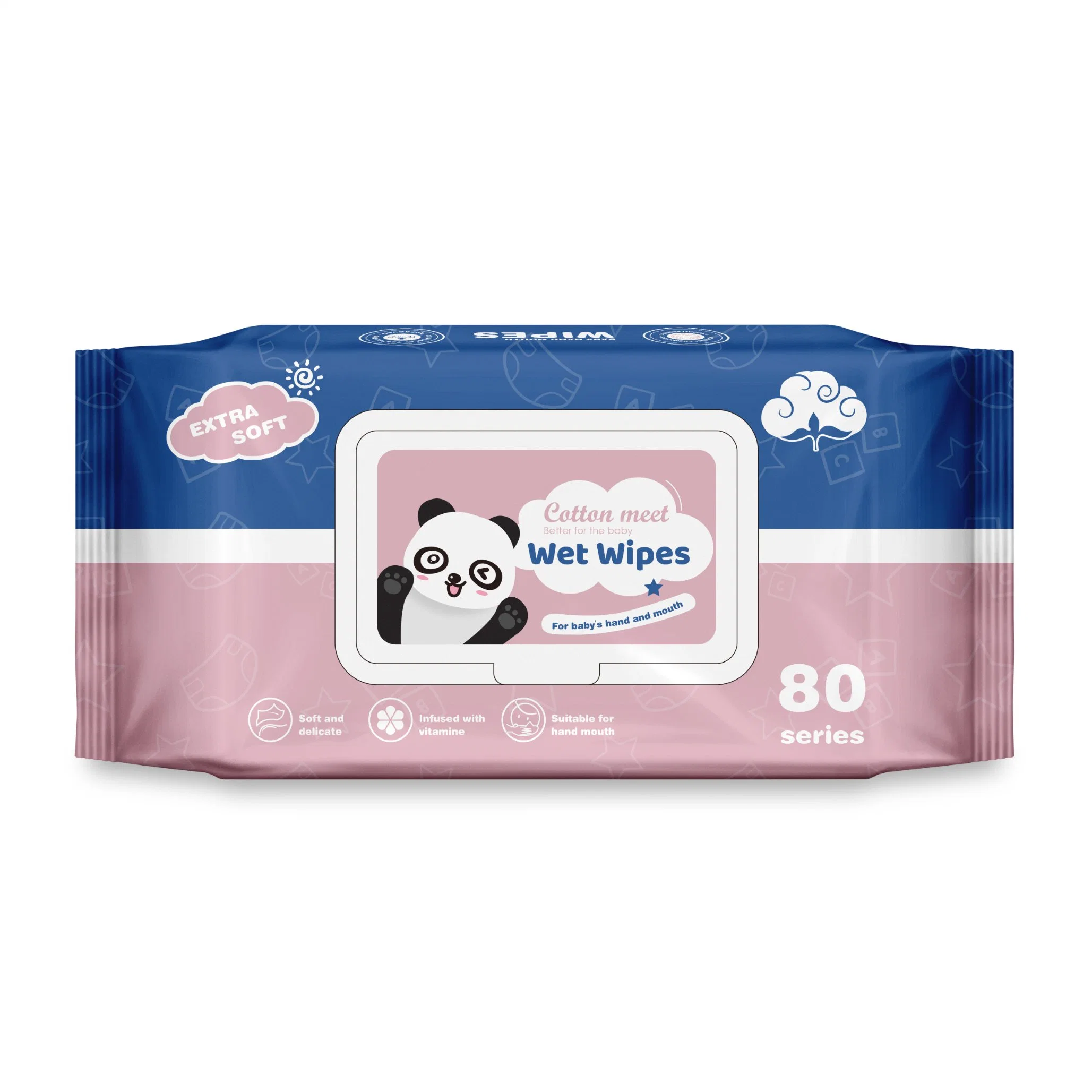 Organic Biodegradable Non-Woven Wet Baby Wipes for Baby Skin Care