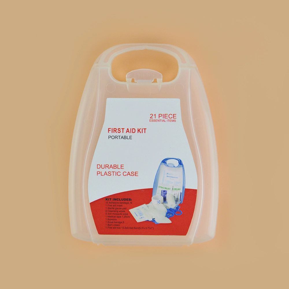 Embalagem de primeiros socorros de plástico para viagem desportiva ao ar livre primeiros socorros Kit