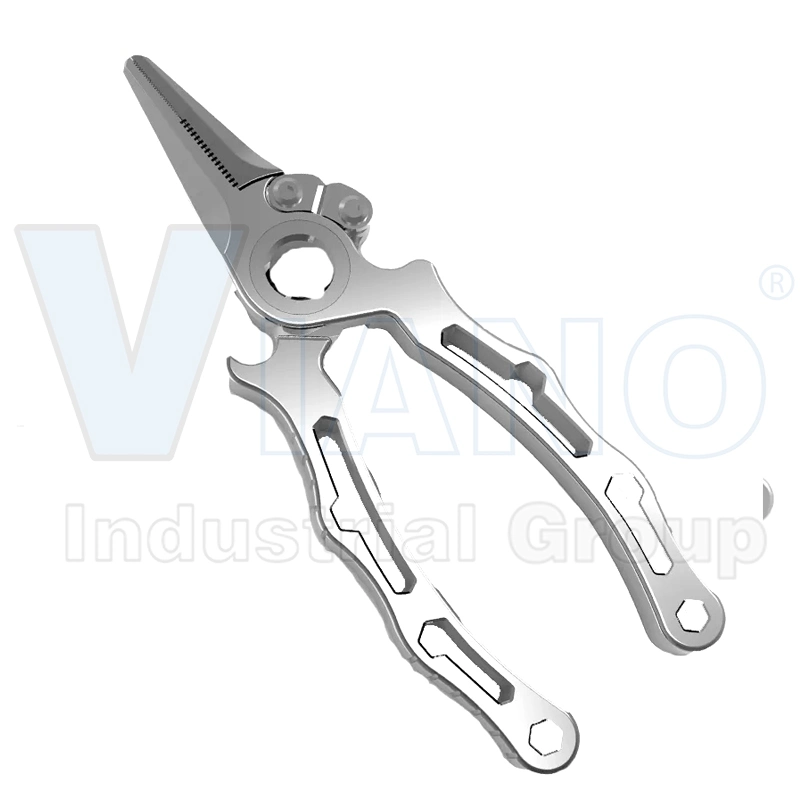 Titanium Multi-Function Shears Stainless Steel Line Fish Cutter Scissor Fishing Pliers