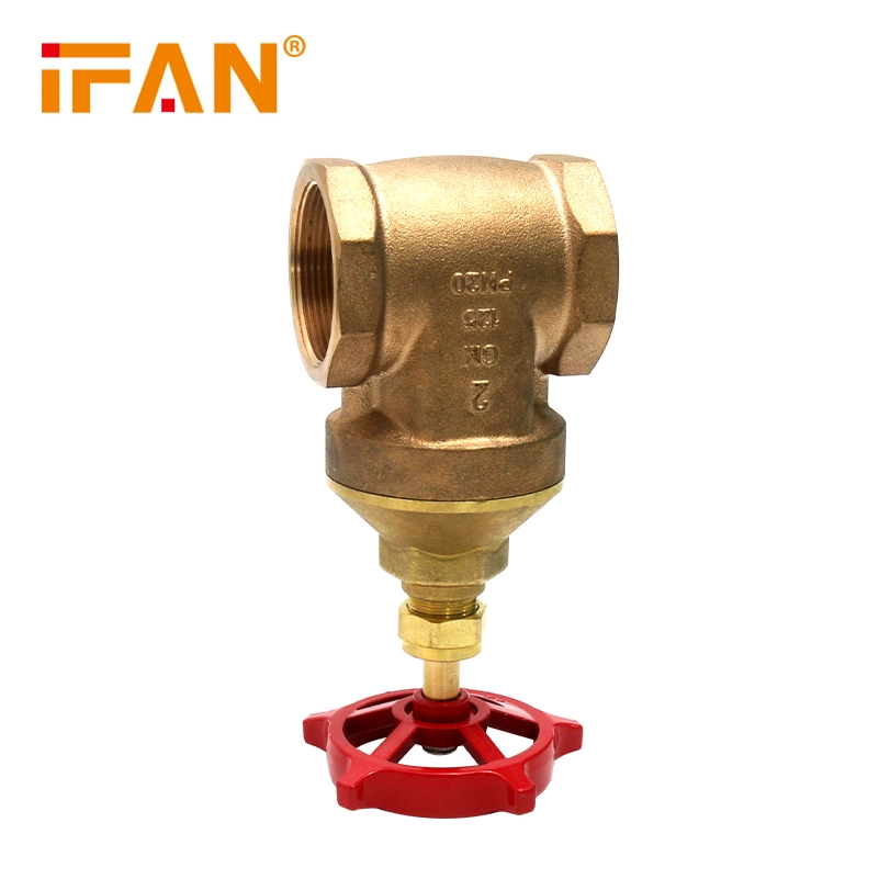 Ifan Wholesale/Supplier Gate Valve High Pressure Red Hand Wheel 2"3" Brass Gate Valve