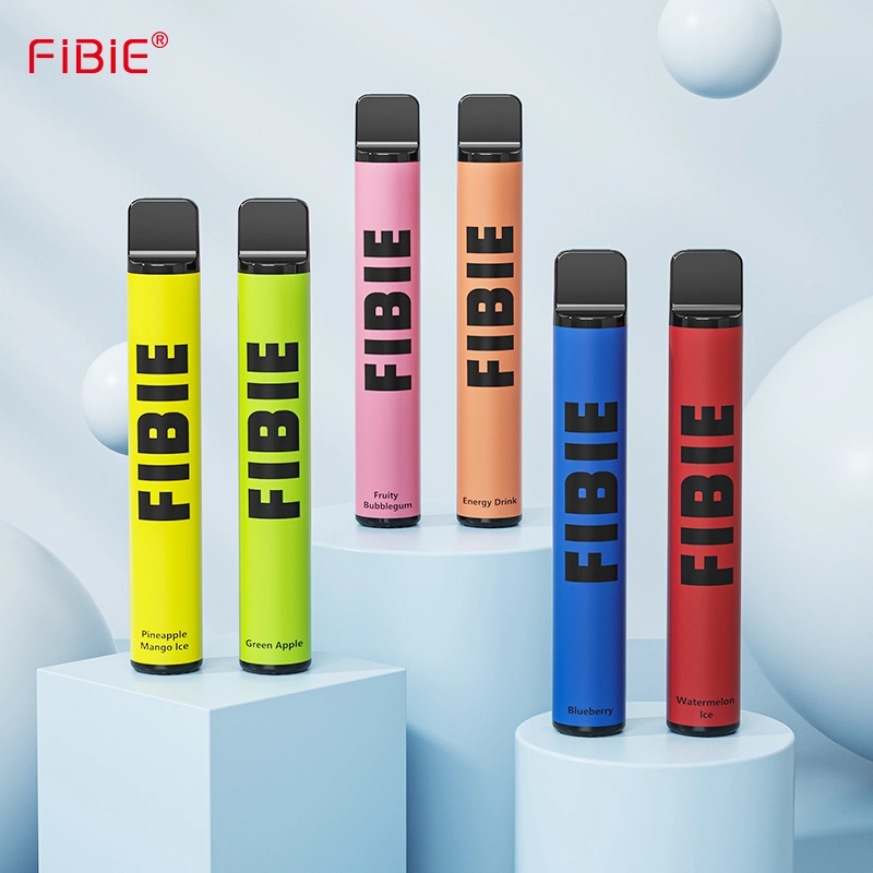Sabor a fruta Fibie 800 puff Vaps Vape desechables de humo de cigarrillo electrónico Pen con batería recargable