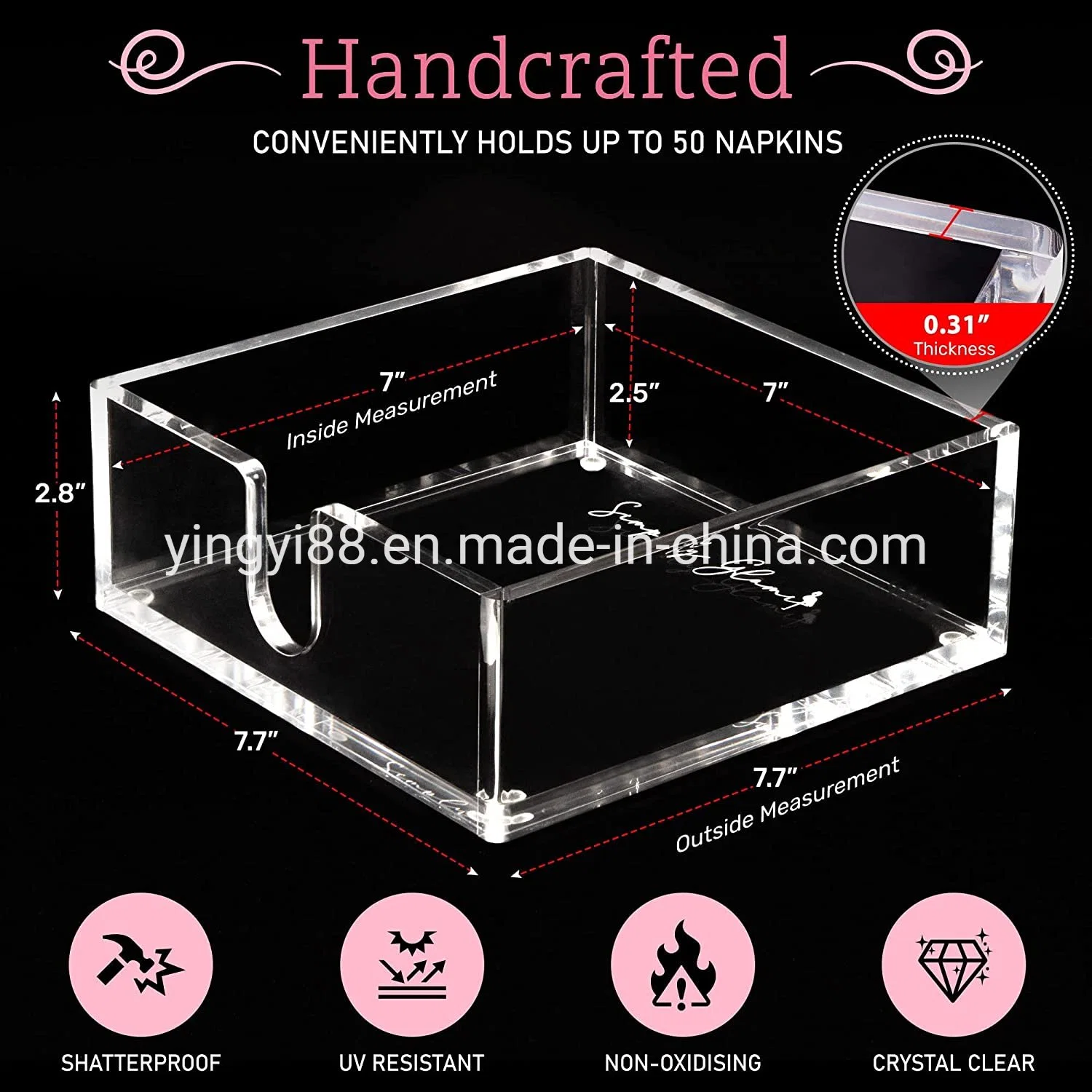 Wholesale/Supplier Custom Acrylic Napkin Holders