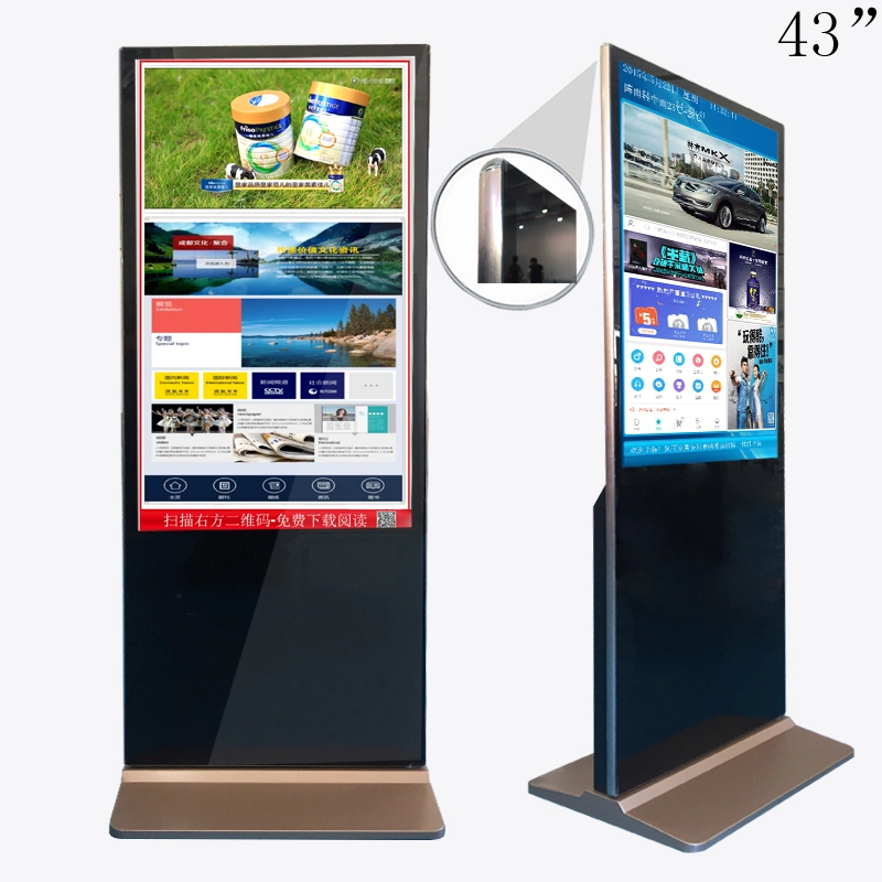 مشغل وسائط لإعلانات الشبكة في الطابق 43 بوصة، شاشة LCD شاشة Digital Signage