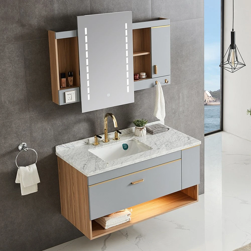 American Style Furniture Solid Wood Decorative Wall Mirrors Bathroom Vanity