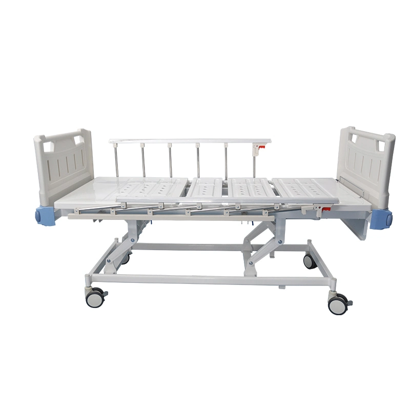 Manual de 3 funciones cama de Hospital Medical paciente la manivela cama ajustable con rieles laterales de plástico ABS