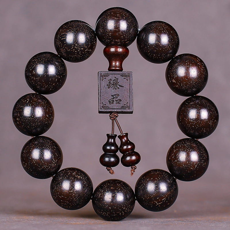 Manufacturers Wholesale Black Red Full of Venus Blood Sandalwood Beads Rosary Bracelet