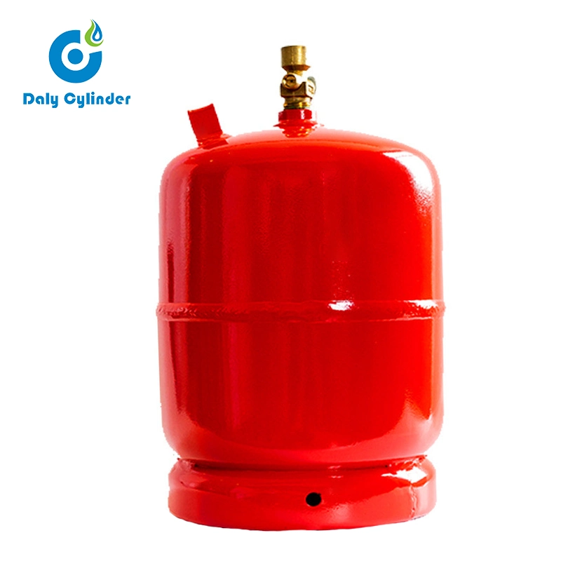 3kg Propane Butane Portable LPG Cylinder Empty LPG Gas Cylinder with Valve and Burner Head for Camping