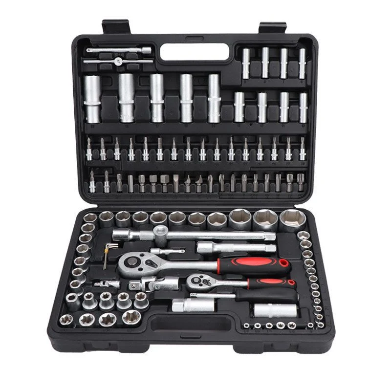 108 PCS Ratchet Wrench Set Auto Repair Auto Home Hardware Tools Manufacturers Direct 108 Pieces of Sleeve Set