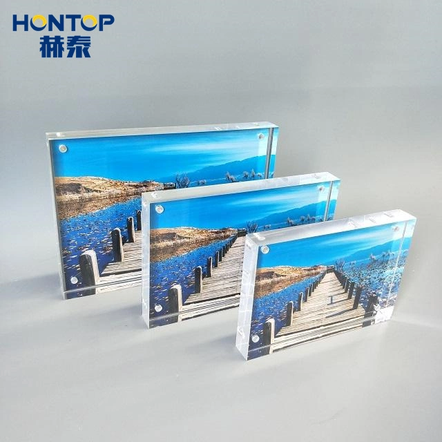 Transparent Elegant Home Decoration Gift Promotion Creative Magnetic Acrylic Perspex Plexi Photo Picture Frame