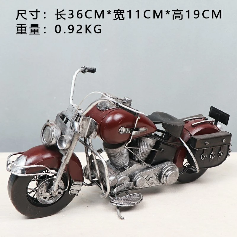 Factory Direct Selling Iron Crafts Antique Handmade Diecast Iron Motorcycle Model for Promotion Gift