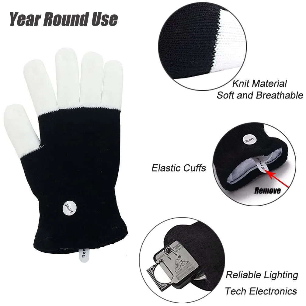 Luwint Children LED Finger Light up Gloves Game