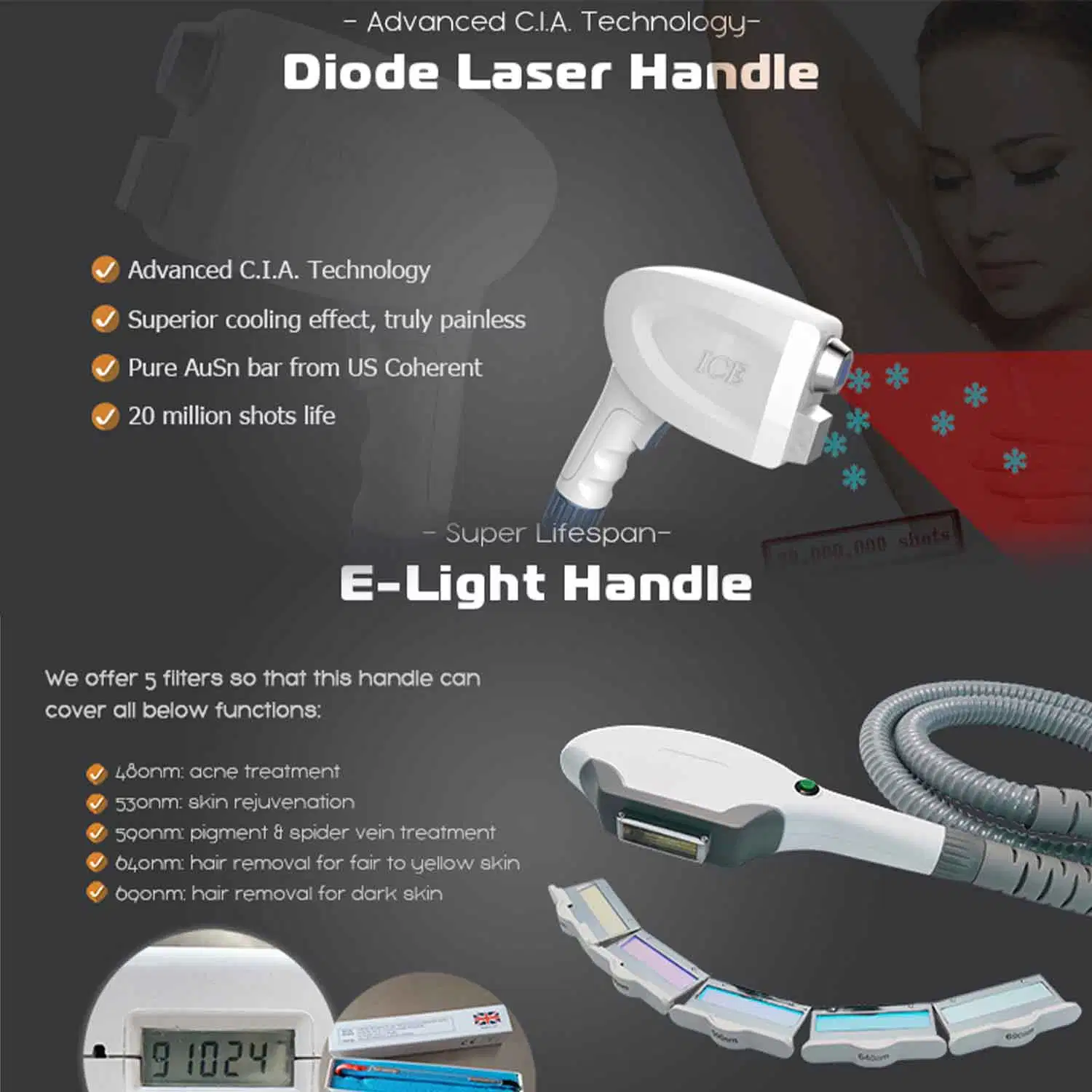 Pigmentation Treatment Body Lifting Skin Whitening Dental Laser Diode