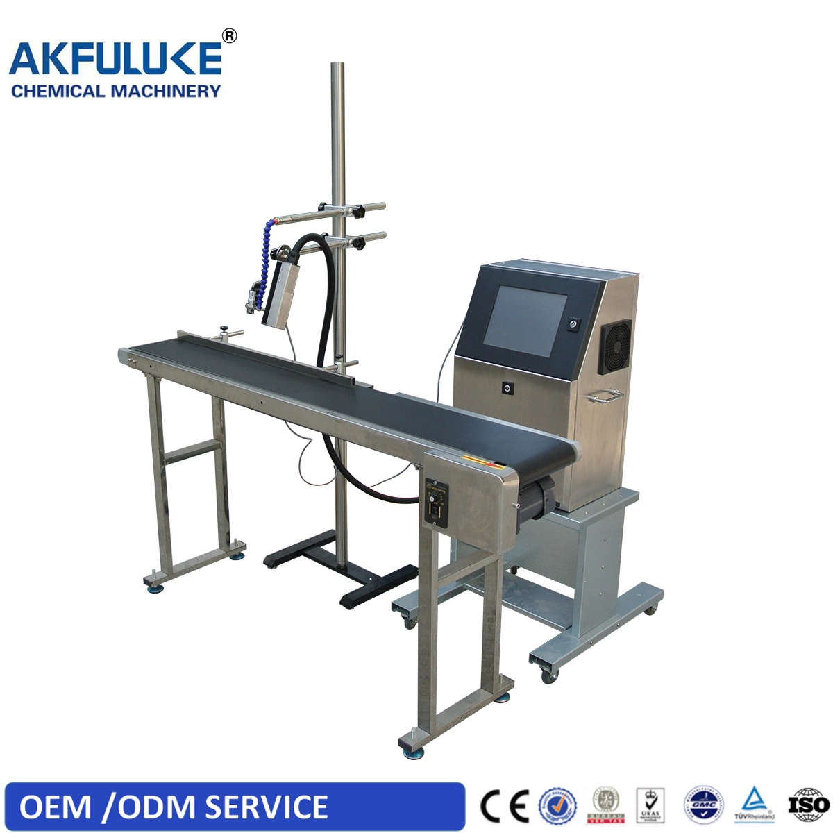 Online Fly Laser Marking Machine Laser Coding Machine Laser Printer with Conveyor Belt for PVC PPR Pipe Production