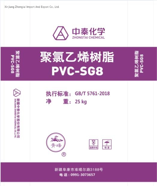 66%-68% White Zhongtai Chemical China Sg5 Polyvinyl Chloride PVC Resin