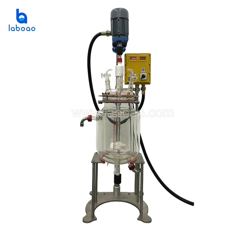 Laboao 1-5L Three-Layer Jacketed Glass Reactor Labratory Equipment Price