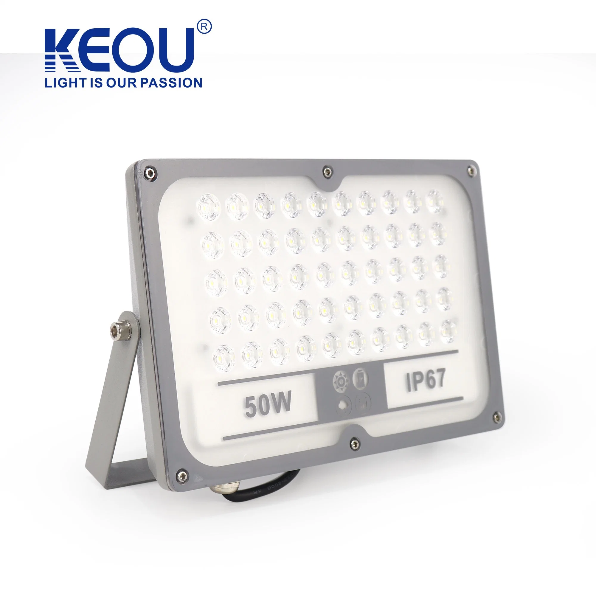 Keou Wholesale/Supplier Waterproof IP67 50W Tempered Glass Outdoor Light RGB LED Flood Light Fixture