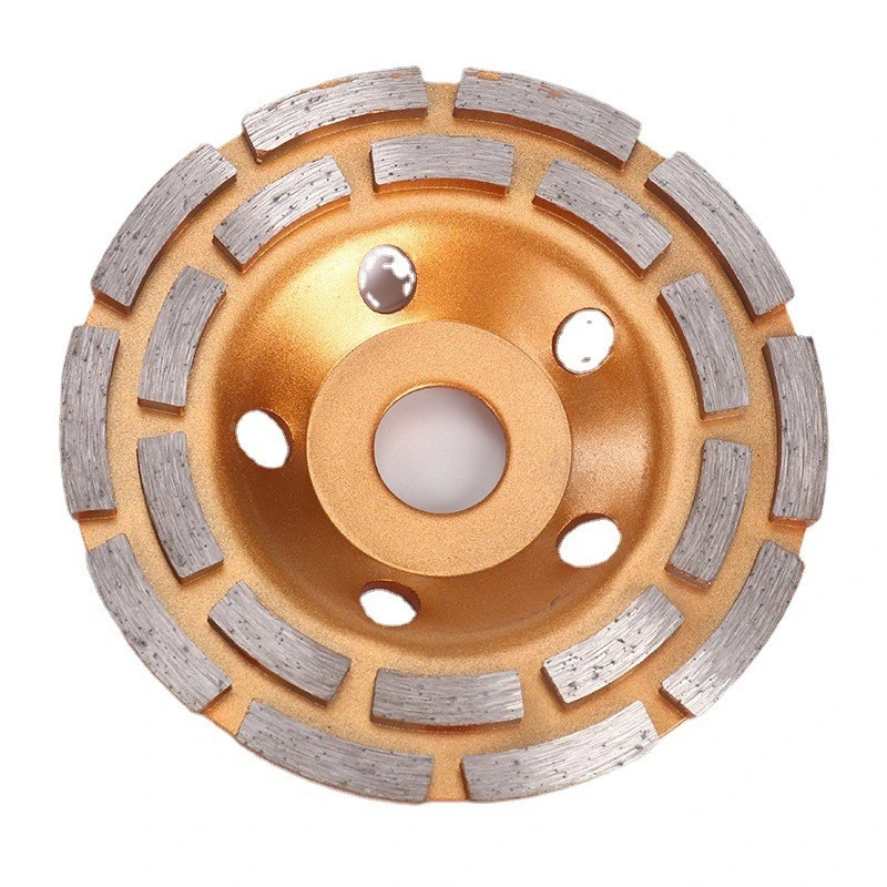 Factory Hot Sale Double Row Roda De Moagem De Diamante Concrete and Stone Polish Segmented Turbo Cup Grinding Wheel