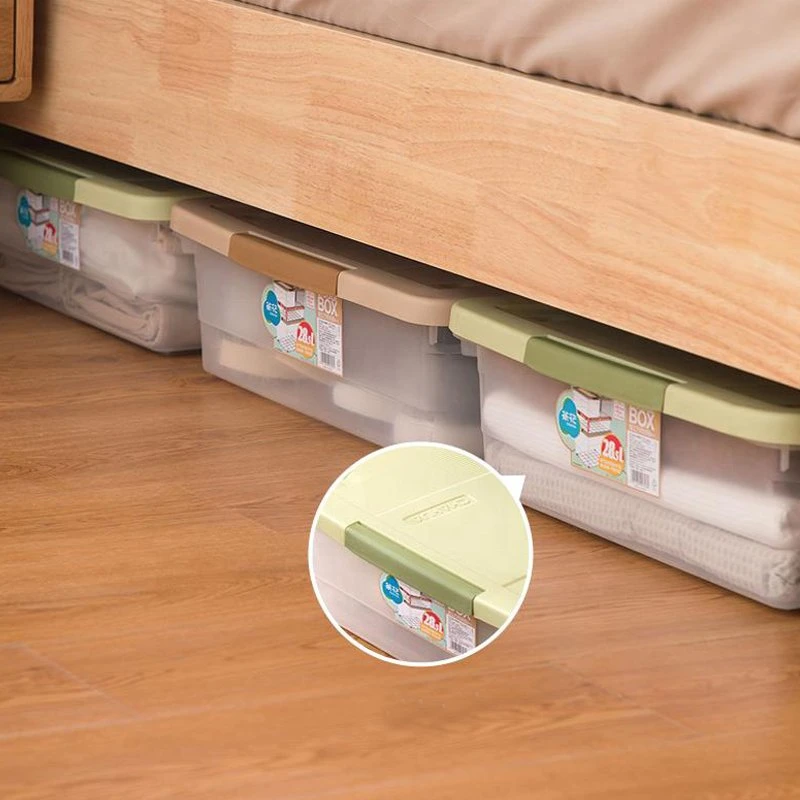 Rangement en plastique pour les chambres à coucher de la maison rangement multi-fonctionnel pour les jouets sous le conteneur de lit