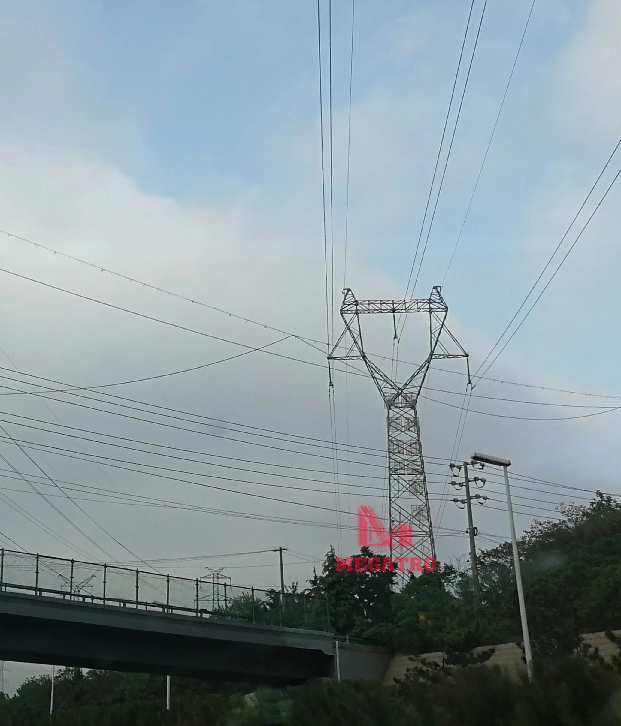 Megatro Línea de transmisión de potencia de 220kv Z2 la suspensión de la torre de celosía