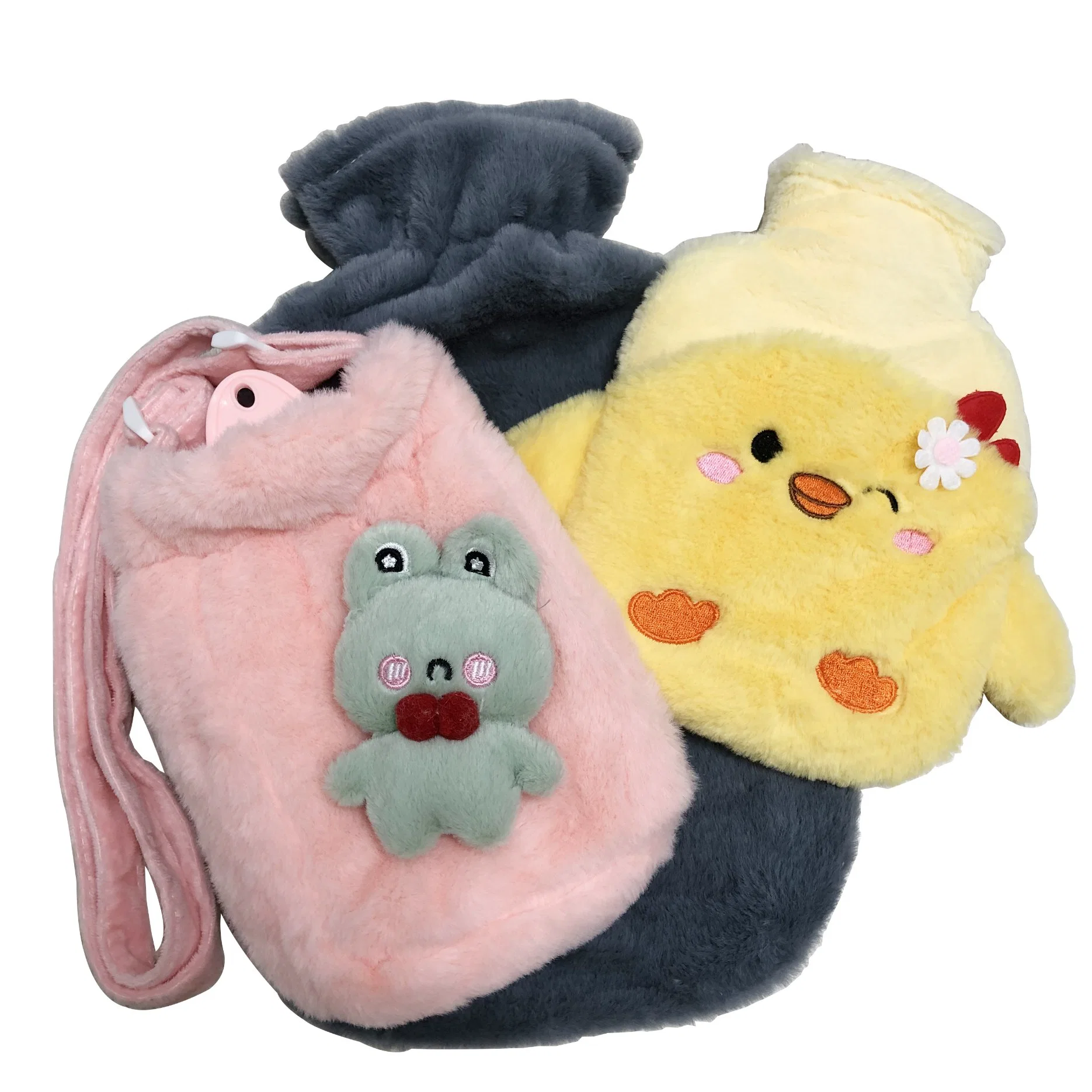 Factory Wholesale 2L Customized Reusable Rubber Hot Water Bottles with Covers