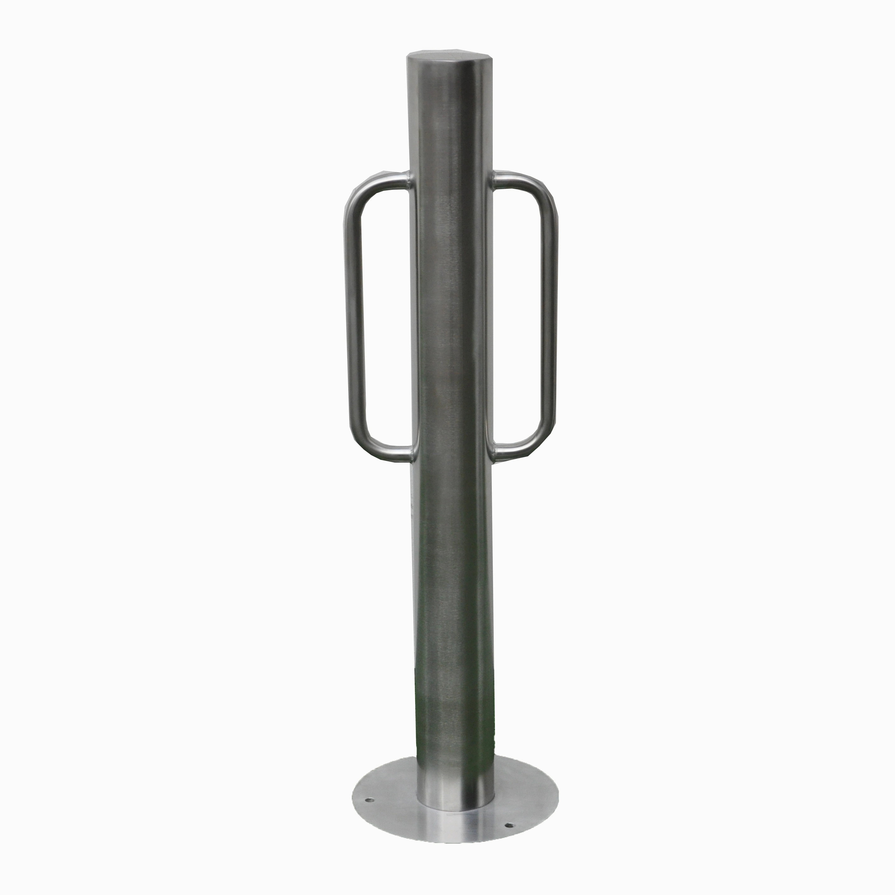 Street Safety Stainless Steel Mooring Parking Bollard with Signs on The Top