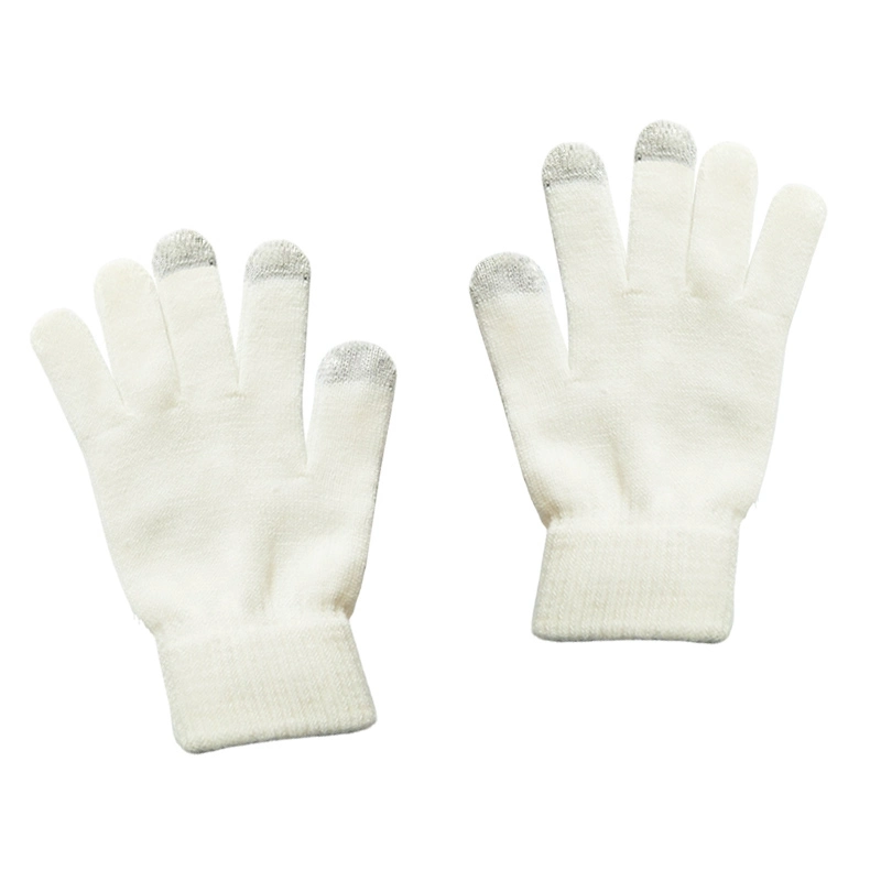 Mitten Touch Screen Racing Acrylic Jacquard Winter Women Knit Glove