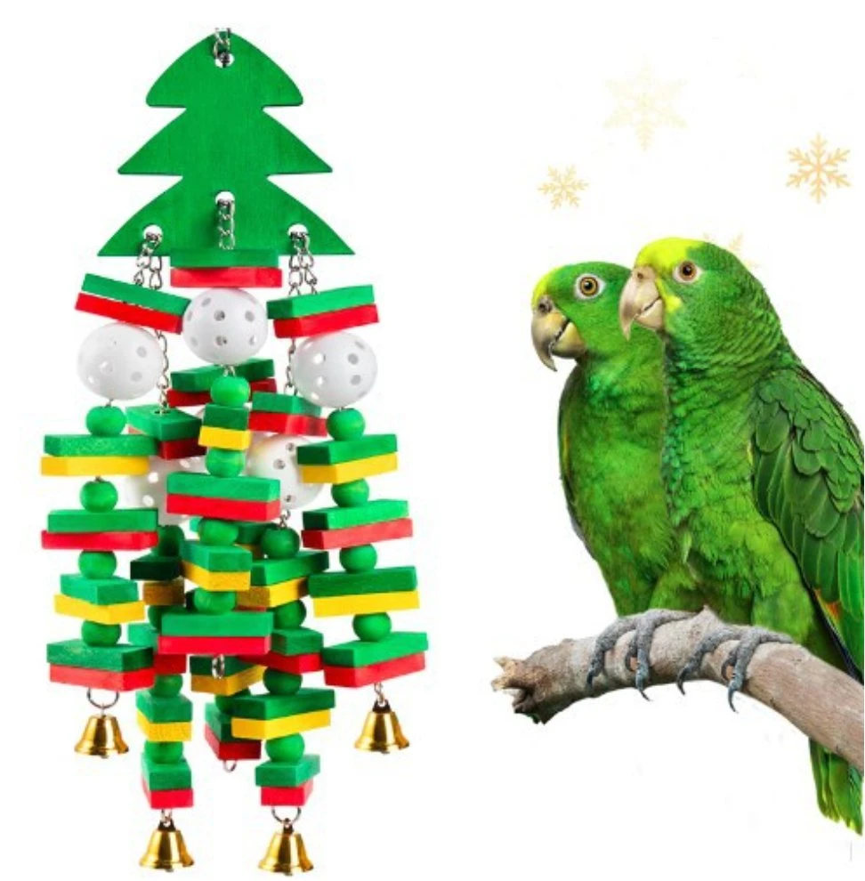 Wood PET oiseau Chew mory Toy for Parrot Eco-friendly Wooden Perroquets de coton jouets à mâcher pour oiseaux blocs jouets à déchirer pour perroquets