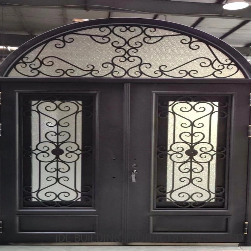 Novo design Iron Door House designs principais Catálogo simples Iron Porta para casas com controlo remoto