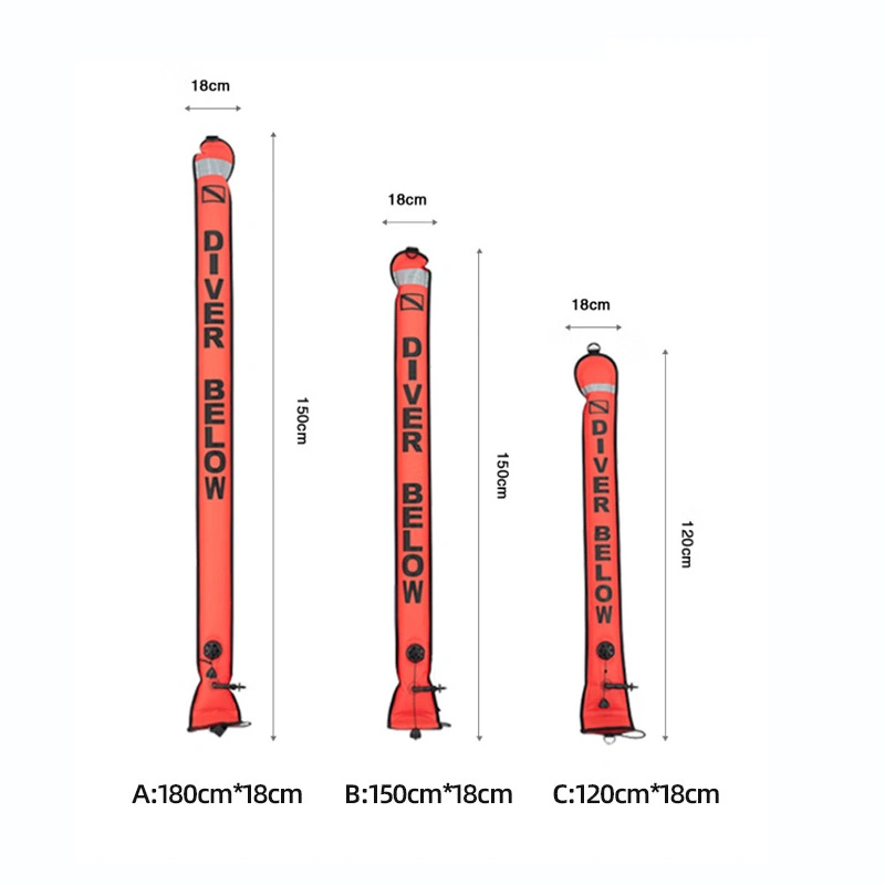 Water Rescue Diving Float Automatic Sealing Multi-Purpose Signal Positioning Surface Marker Buoy