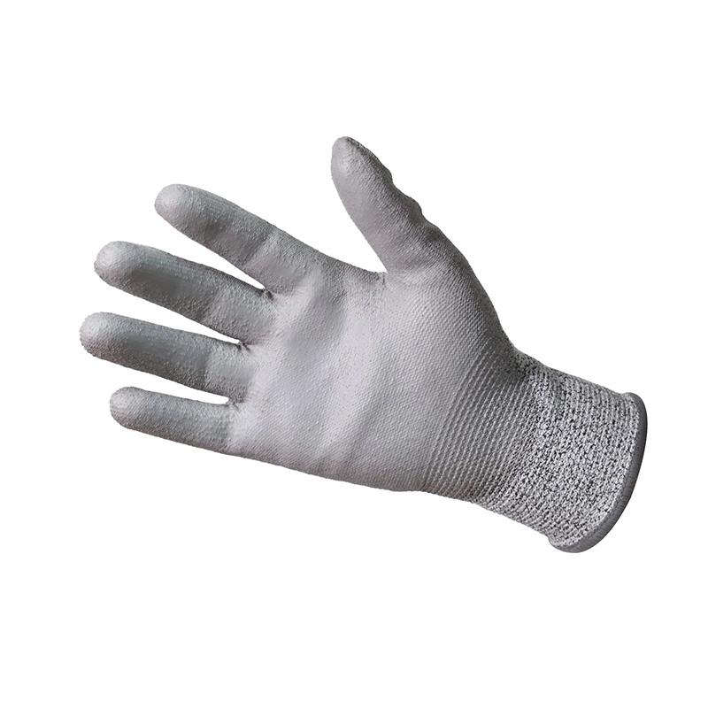 Revêtement en mousse PU Main Proteccion industrielle en fibre de verre résistant aux coupures Grade A5 Gants anti-Cut pour le travail