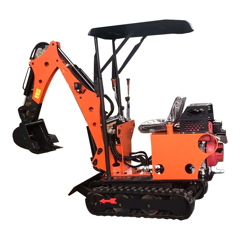 Garden Tools 0.8ton/1ton Mini Farm Excavator Micro Tracked Excavators with Accessories