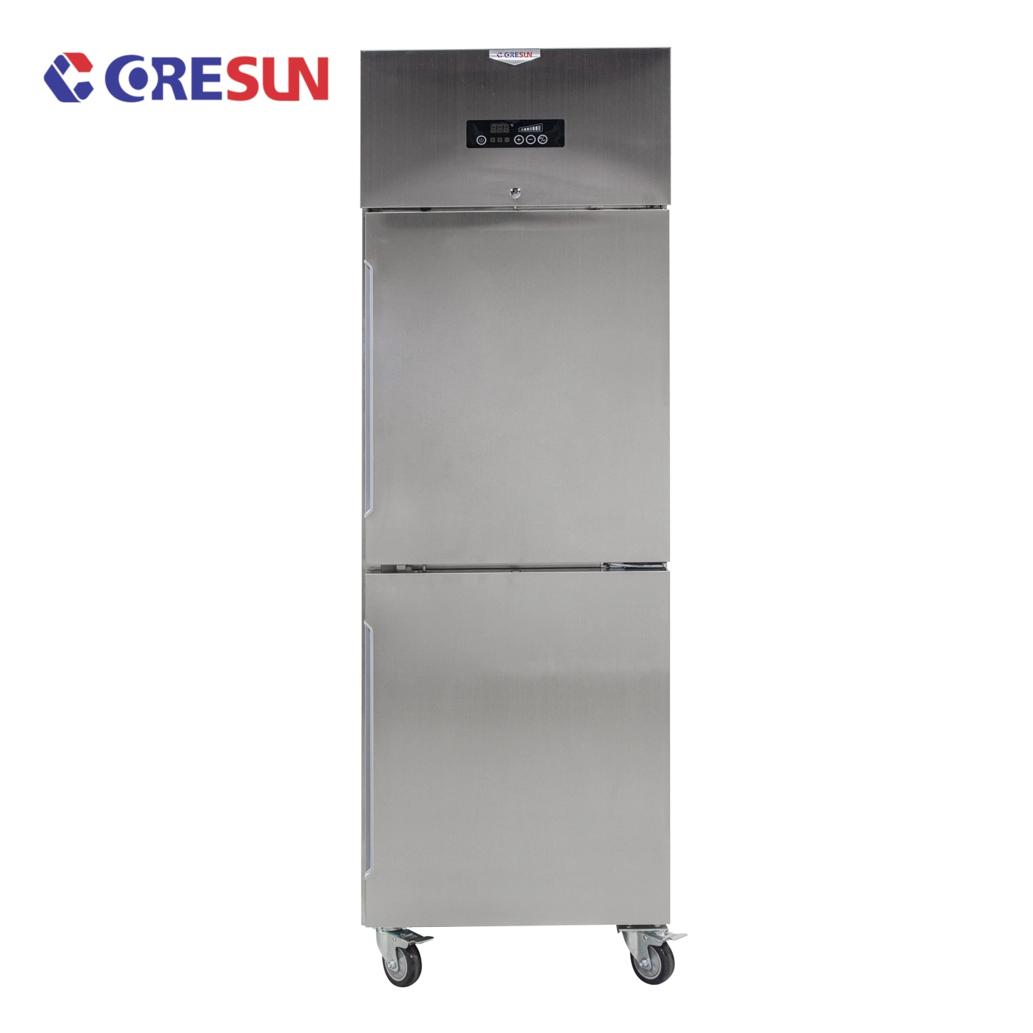 Hot Sale Commercial Restaurant Stainless Steel 2 Door Upright Deep Freezer