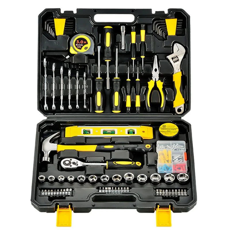 Hot Sale 11 PCS Household Hand Tool Kit with Plastic Toolbox Storage Case Box Hand Tool Set