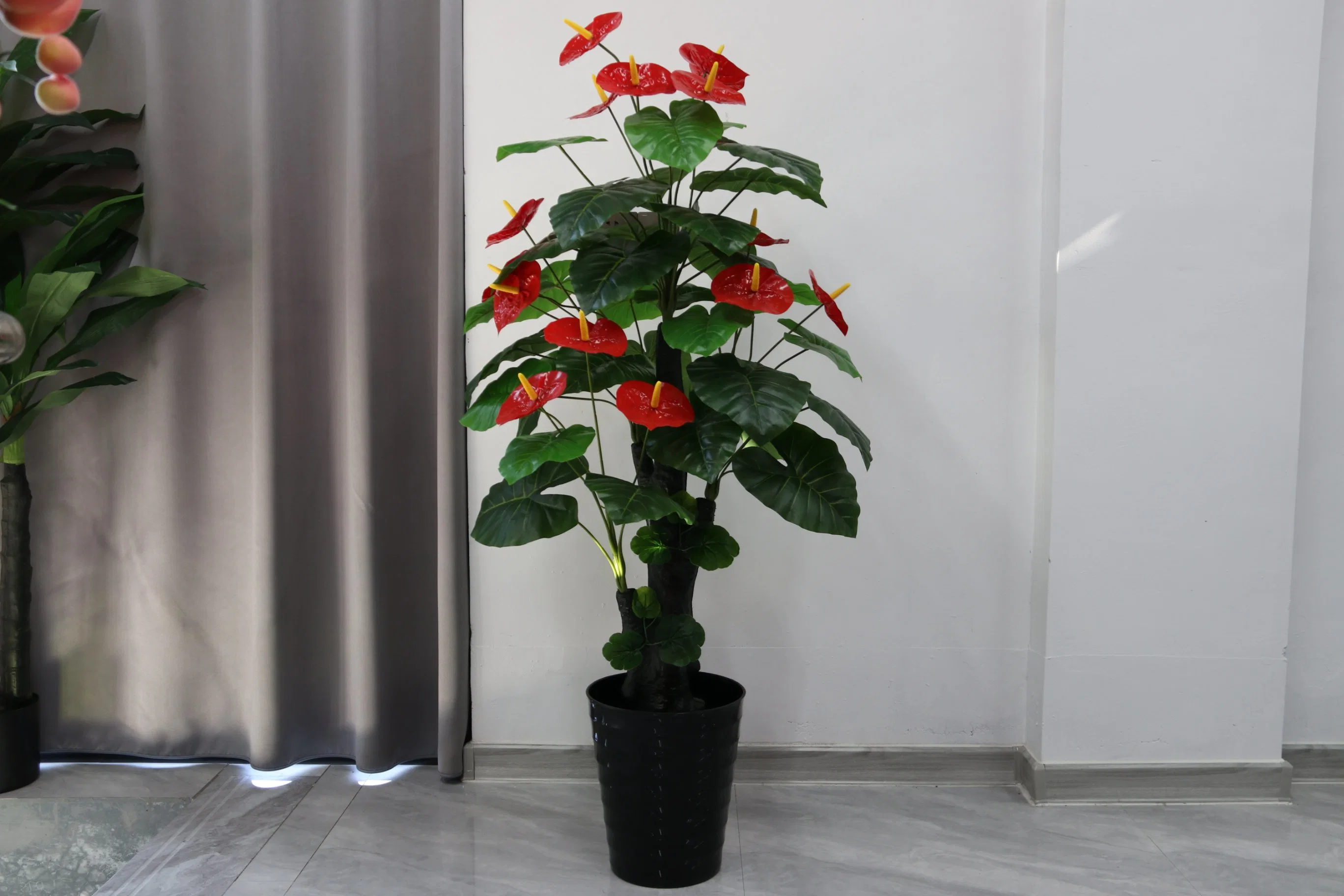 Nearly Nature Golden Jade Pole Dripping Anthurium Can Be Customized, Artificial and Decorative Plant Flower Tree