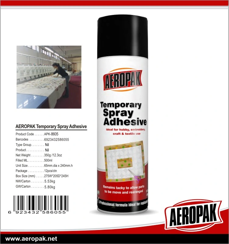 Aeropak Temporary Spray Adhesive & Textile Spray Adhesive