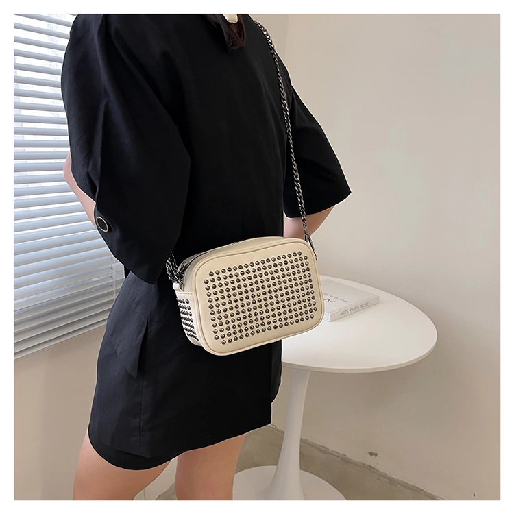 Fashion Cute Summer Stud Rivet Rectangle Crossbody Mini Lady Shoulder Bag